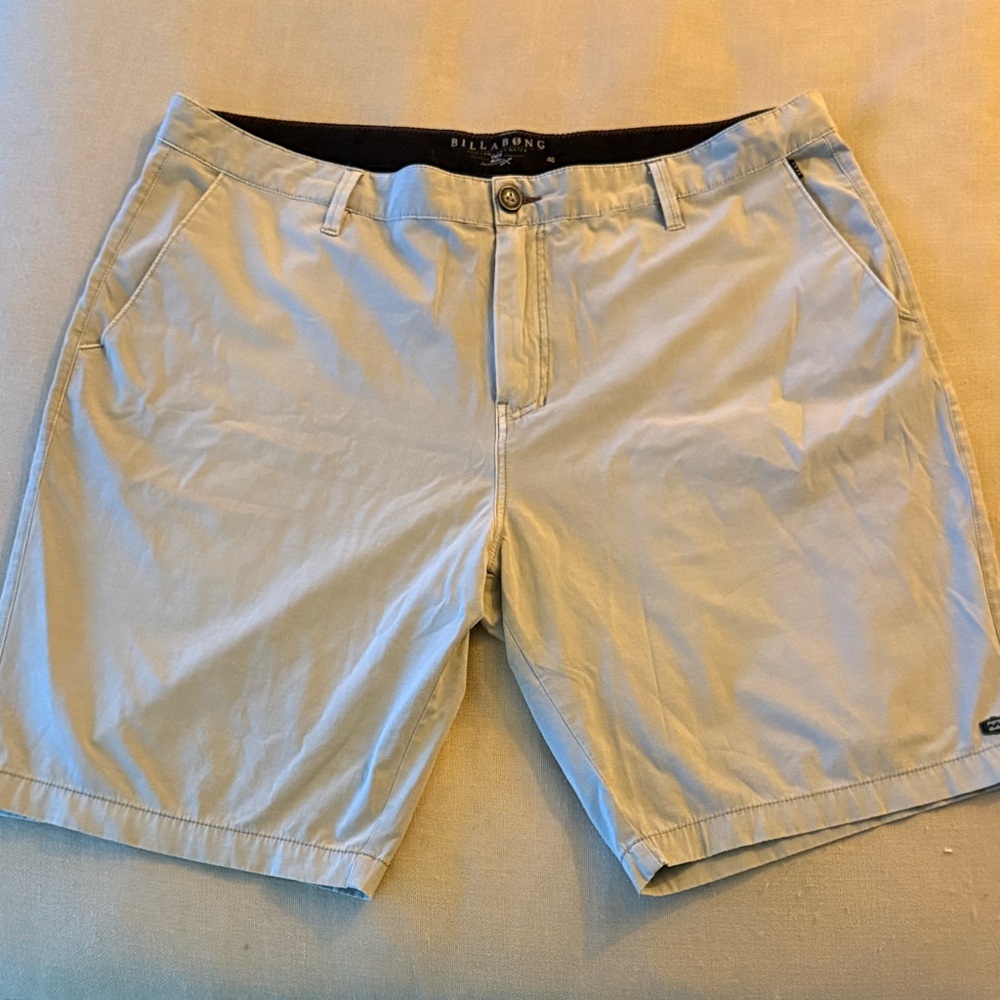 Billabong Men's Light Tan Flat Front Shorts